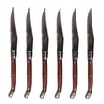 thumbnail image 1 of JS Gourmet - Set of 6 Laguiole Steak Knives, Stainless Steel Blade, Wooden Handles, 1 of 2