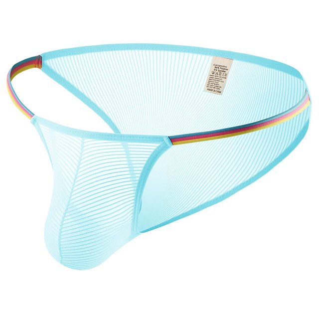 Fridja Men Casual Fashion Solid Charming Cutout Open File Ice Silk Briefs Moisture Wicking