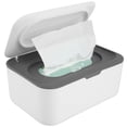 thumbnail image 1 of Vensio -Baby Wipes Dispenser with Sealing Silicone Lid, Refillable Wipe Holder Container for Home Bedroom, Dustproof Moist Tissue Case with Weighted Design Blue, 1 of 9