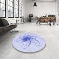 thumbnail image 4 of Ahgly Company Tapis d'Intérieur Lavable à la Machine, Carré, Transitionnel, Bleu Lavande, Tapis de Zone, 3 Pieds Carré, 4 of 7
