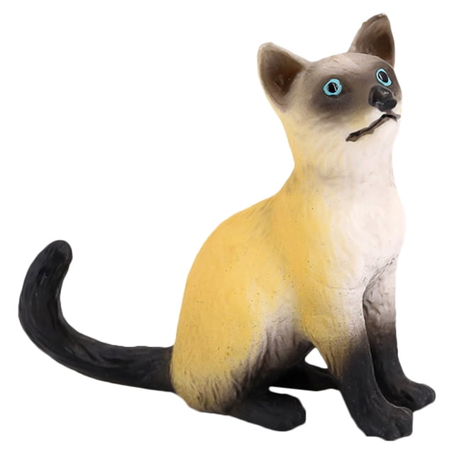Shisuyan Siamese Cat Model Plastic Cat Plaything Cat Ornament Kids Cat Cognitive Prop