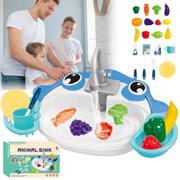 Kitchen Sink Toys Kid Play Sink With Running Water Pretend Play Kitchen Sink With Cute Pattern Role Sink Play Toys For Kid Gift