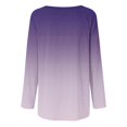thumbnail image 5 of Wiyuqeen T-Shirts à Manches Raglan Longues pour Femmes Chic Décontracté Col Rond Chandail Doux Tendance Couleur Dégradée Chandails à Manches Longues Automne Amples Fluides Longues Tuniques, 5 of 5