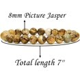 thumbnail image 2 of Angelstones Bracelet Extensible Unisexe en Perles Rondes 8 mm avec Jaspe Photo Naturel, 2 of 4