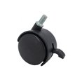 thumbnail image 2 of FixtureDisplays® 2 Inch 40 lbs Capacity Plastic Stem Wheel M8X15 Stem 360 Degree Rotation Swivel Furniture Caster Black Stem Wheel Locking Castor 40 lbs Load Capacity Each Stem Wheel 401100-4PK, 2 of 7