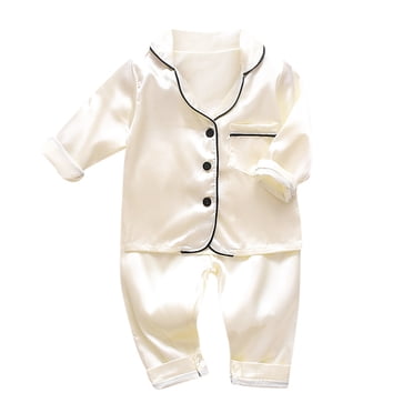 Toddler Pajamas Boys Toddler Baby Boys Long Sleeve Solid Tops+Pants Pajamas Sleepwear Outfits