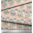 thumbnail image 2 of Soimoi Rayon Fabric Leaves & Rose Flower Fabric Prints By Yard 56 Inch Wide, 2 of 3