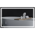thumbnail image 1 of HOMCOM 39" x 24" LED Bathroom Mirror, Wall Mounted Vanity Mirror, Clear, 1 of 10