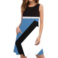 thumbnail image 2 of Ovzne Robes Grande Taille pour Femmes aux Formes Robe d'Été Femmes Décontractée Ample Robe d'Été Imprimée Sans Manches Ensemble Haut/chemise à Col en V Robe pour Femmes Imprimée Liquidation, 2 of 7