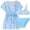 Sky Blue, variant on Zanarzt Swimsuit Cover Up Set Girls 3Pcs Swim Cover Up Sets Floral Bikini Crop Top with Brief Teens Bathing Suit Sky Blue,9-10 Years