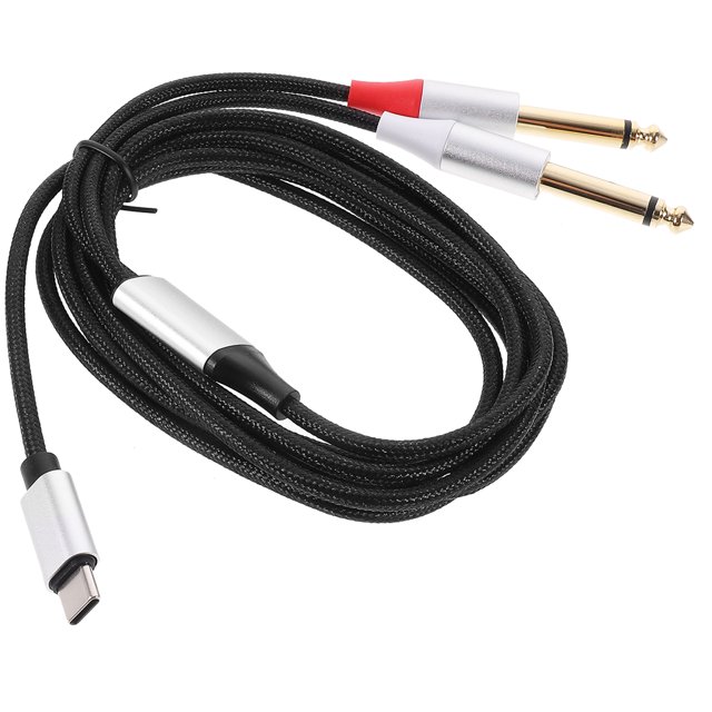 Shisuyan Replacement Usb C To Dual 1/4 Audio Cable 2m Audio Equipment Converter Cable