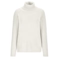 thumbnail image 5 of VgaVtl Pullover Womens Plus Size Sweaters Long Sleeve High Neck Sweaters for Women Knitted Warm Solid Color White Sweaters, 5 of 5