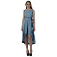 thumbnail image 1 of Moomaya Robes Asymétriques Filles Robe Portefeuille Midi Sans Manches Robes de Fête, 1 of 4