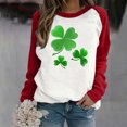 thumbnail image 2 of Bowake Womens St. Patrick's Day Sweatshirt Printed Round Neck Raglan Long Sleeve Tops Casual Loose Pullover Blouse, 2 of 4