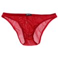 thumbnail image 3 of MERIGLARE Pantalon Bikini en Maille pour Homme Pailleté - Rouge, G L, 3 of 9
