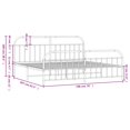 thumbnail image 4 of vidaXL Metal Bed Frame with Headboard and Footboard Black 193x203 cm, 4 of 5