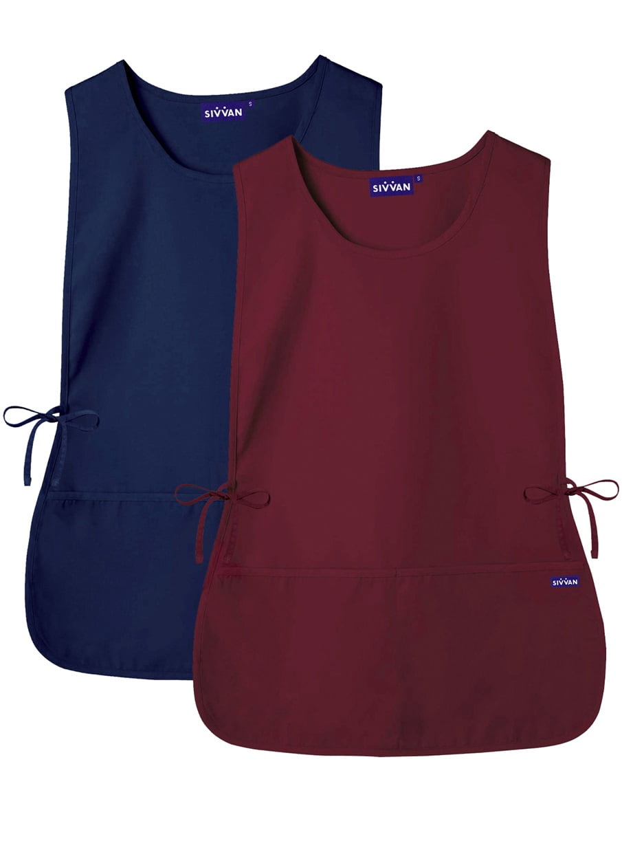 "Sivvan Unisex Cobbler Apron (2 Pack) - Adjustable Waist Ties, 2 Deep front Pockets"