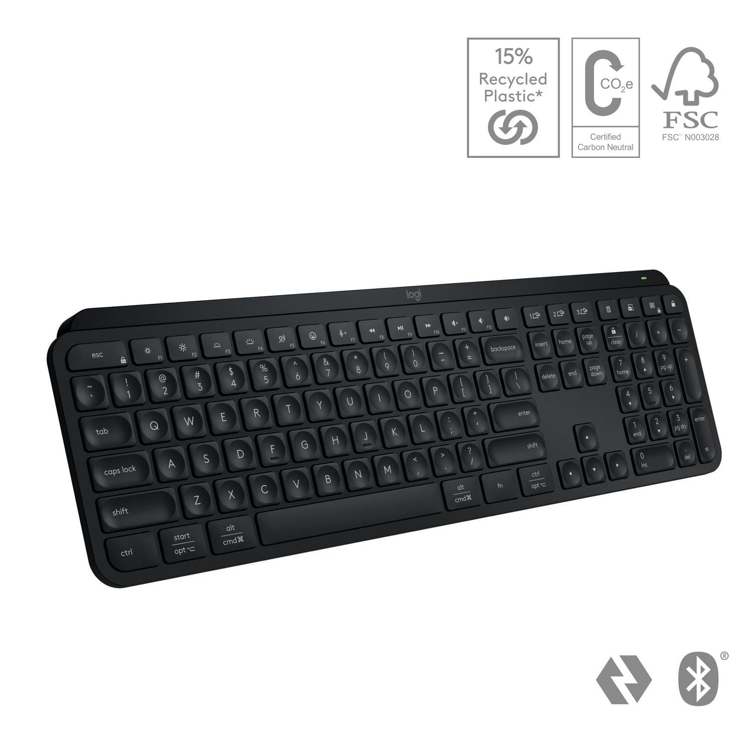 Logitech MX Keys S Wireless Keyboard, Low Profile, Fluid Precise