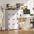 thumbnail image 2 of HOMCOM 4 Drawer File Cabinet Lateral Filing Cabinet for Home Office, White, 2 of 10