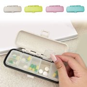 pstuiky Portable Pill Organizer for Travel 7-Day Weekly Vitamin & Supplement Box Sky Blue, Pink, Beige or Yellow 5.39" X 2.24" X 1.45"