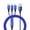 Blue, variant on 3 in 1 Fast USB Charging Cable Nylon Braided Universal for Cell Phones