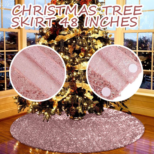 Agiferg A Gittering Christmas Ornament For A 48-Inch Large Gold Sequin Tree Dress