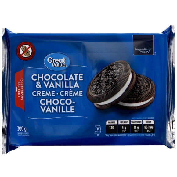 Great Value Chocolate & Vanilla Creme Sandwich Cookies
