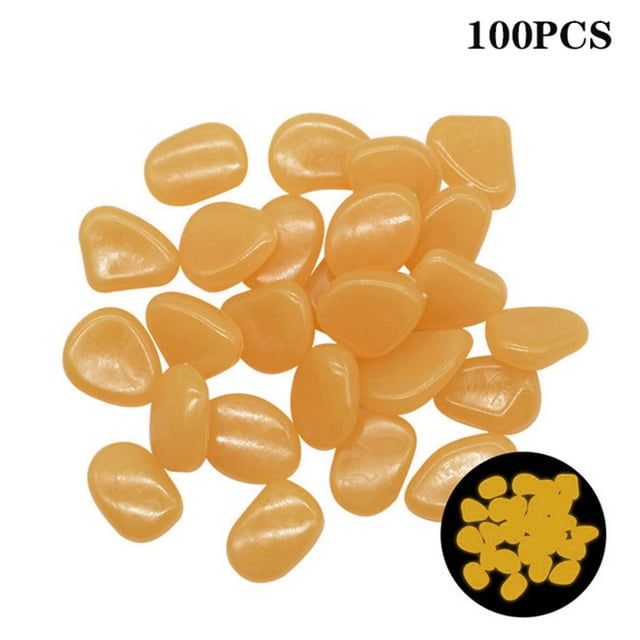 Kcavykas Ornamental,Accessories,100pcs in The Dark Pebbles Luminous Stones Rocks for Garden Deco