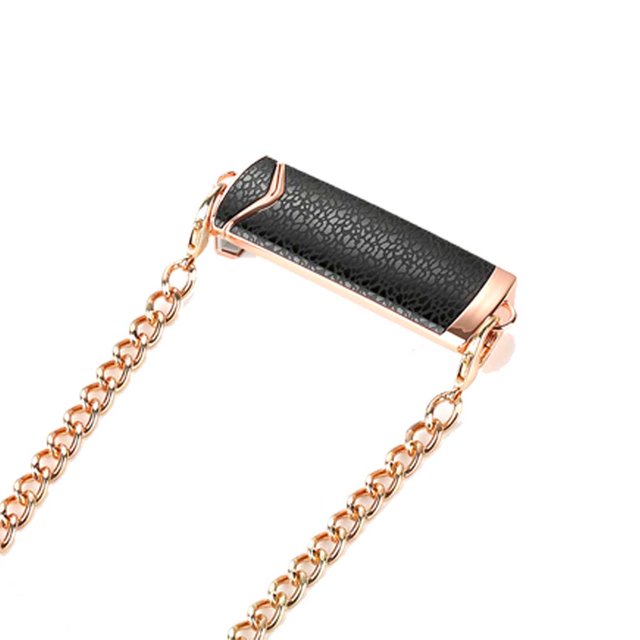 ziyahi Alloy Mobile Phone Back Clip Portable Adjustable Fashionable Removable Anti-lost Replacement Outing Chain Accessories Black Gold