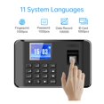 thumbnail image 2 of Time Clock,Attendance Machine Intelligent Fingerprint Password Time Clock Employee Checking-in Recorder, 2 of 7