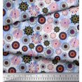 thumbnail image 2 of Soimoi polyester Crepe Fabric Mandala Kaleidoscope Printed Craft Fabric by the Yard 52 Inch Wide, 2 of 3