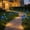 Blue#45889, variant on Solar-Powered LED Rose Ground Lights for Outdoor Garden Yard Pathway, Multi-Color String Lights with Stake, Weatherproof ABS Rubber, 1 Pack