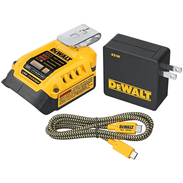 Dewalt DCB094K 20V MAX FLEXVOLT Lithium-Ion USB Charging Kit with 100W Cord