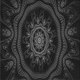 thumbnail image 1 of Ahgly Tapis d'Intérieur Lavable en Machine Carré Noir Nuit Transitionnel, 6 Pieds Carré, 1 of 7