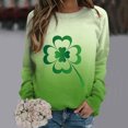thumbnail image 2 of QIPOPIQ Chandails à Manches Longues pour Femmes T-Shirts de la Saint-Patrick Chandail Shamrock T-Shirt Vert Hauts T-Shirts de la Saint-Patrick Tuniques à Col Rond pour Dames T-Shirts de Fête T-Shirts Graphiques Aubaines, 2 of 4
