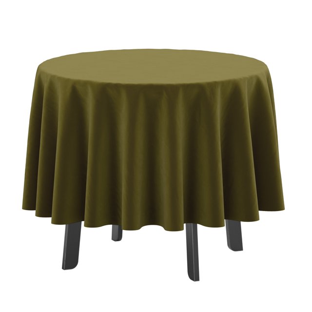 Vargottam Indoor/Outdoor Round Tablecloth 58 Inch Round Tablecloth Waterproof Patio Table Cloths, Spring/Summer Table Covers for Backyard Circular Table/BBQs/Picnic - Olive Green