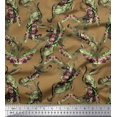 thumbnail image 1 of Soimoi Rayon Crepe Fabric Leaves & Texture Print Fabric by the Yard 46 Inch Wide, 1 of 2