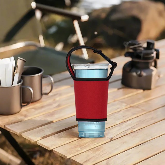 Tyidzon Protège-Gobelet Portatif pour Boissons, Anti-Ébouillantage avec Boucle, Peut Être Équipé d'Une Sangle, Protège-Gobelet Portable