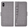 thumbnail image 5 of Wallet Case for iPhone XS Max, Blocking Card Slot Stand Shockproof TPU Interior Case PU Leather Magnetic Protect Flip Cover Compatible with iPhone XS Max, Gray, 5 of 5
