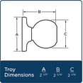 thumbnail image 4 of Troy Matte Front Door Knob with Lock and Key Exterior/Interior Door Handles with Lock Keyed Entry Door Knobs for Front Door Bedroom Bathroom & Office Traditional Home Décor, 4 of 8