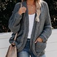 thumbnail image 1 of Cardigans en Tricot pour Femmes Amples Surdimensionnés avec Poches, 1 of 9