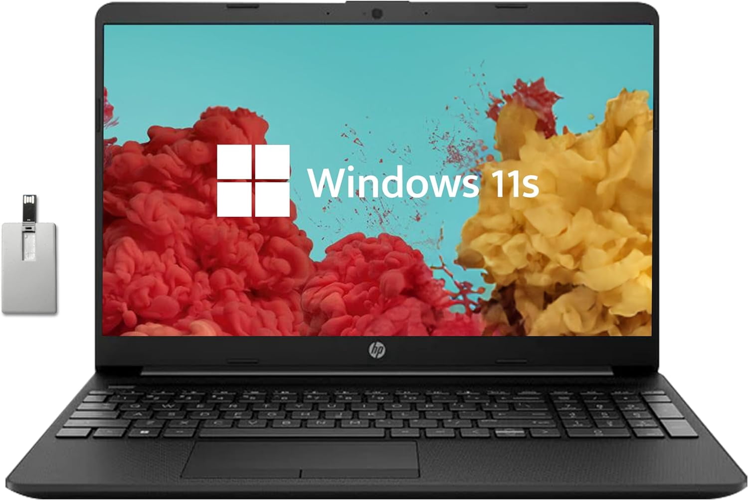 HP Portable Étudiant 15,6 Pouces HD, Intel Pentium Silver N5030, 8 Go RAM, SSD PCIe 256 Go, Intel UHD Graphics, Caméra Web HD, Pavé Numérique, Wi‐Fi 5, Bluetooth, Windows 11, Noir, Carte USB 32 Go
