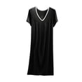 thumbnail image 1 of LOVZFMLL Robes pour Femmes Robe T-Shirt Maxi à Manches Courtes Nuisette Super Douce et Confortable Pyjama Chemises de Nuit Tenue de Détente Décontractée Vêtements de Nuit, 1 of 6