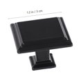 thumbnail image 2 of 10pcs Square Knob Cupboard Wardrobe Door Knobs Black Drawer Pull Handles, 2 of 8