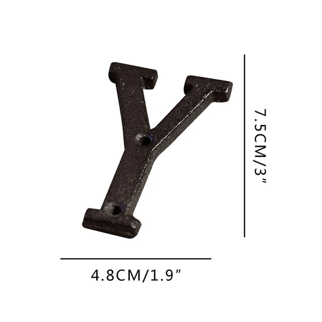 CEHVOM Creative Alloy Wrought Iron Number Letter Creative DIY House Letter Clearance
