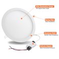 thumbnail image 3 of DELight 7 Inch LED Recessed Light Ceiling Panel 1000LM Canless Downlight 3000-3500K Warm White 15W Ultra-thin Wafer Fixtures Lamp ROHS Certified, 3 of 10