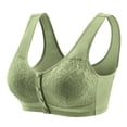 thumbnail image 2 of Bras for Women, Womans Solid Color Lace Front Buckle Elastic Style Large Size Bra Without Steel Rim, 2 of 6