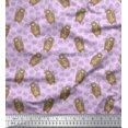 thumbnail image 1 of Soimoi Moss Georgette Fabric Footprint,Bear & Arrow African Decor Fabric Printed Yard 42 Inch Wide, 1 of 1