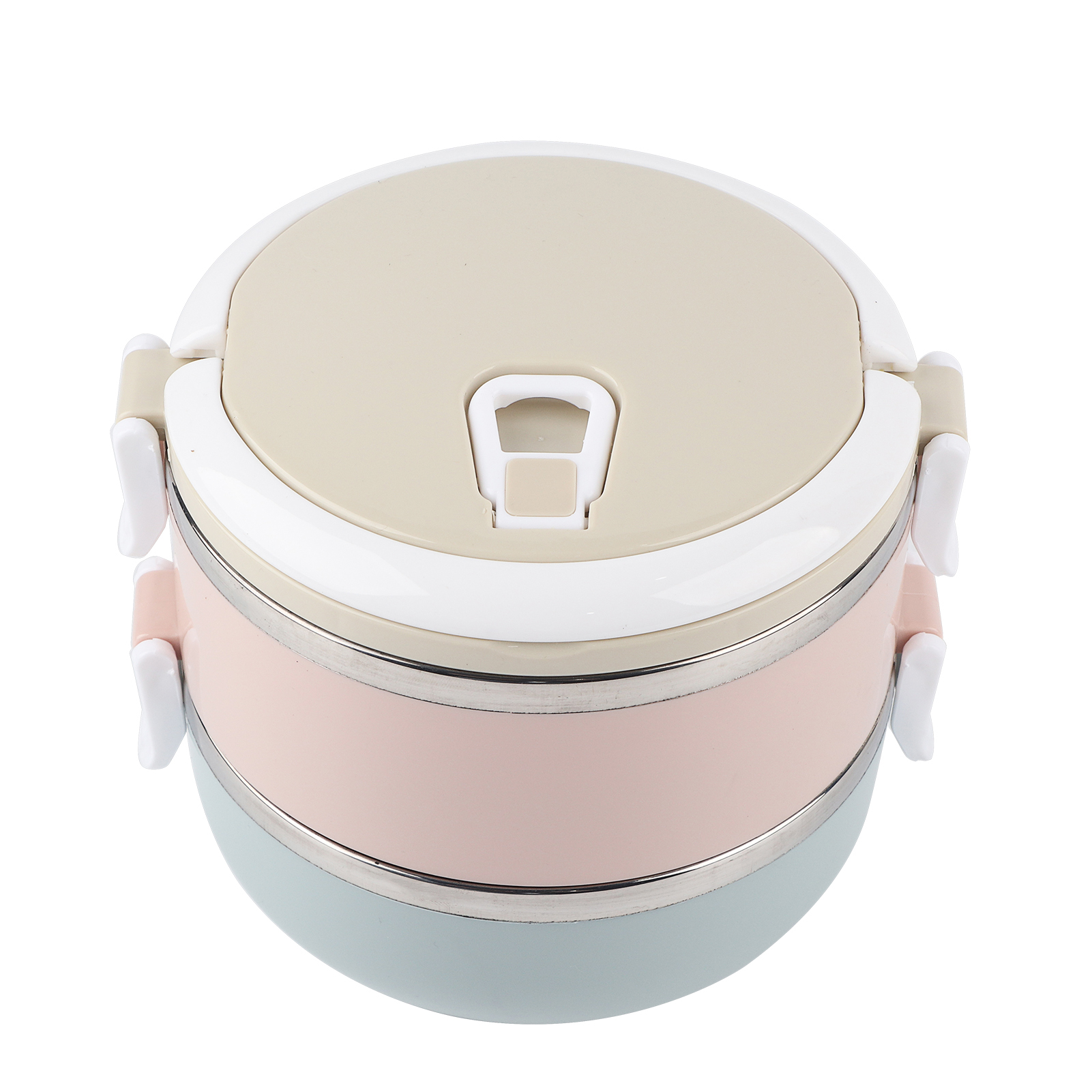 Boîte à Lunch Thermique, MAGT Boîte Lunch Acier Etanche Thermique En Acier Inoxydable Boîte à Bento Thermique Portable Multicouche Récipient De Nourriture Thermique Étanche(2 layer 1400ml)