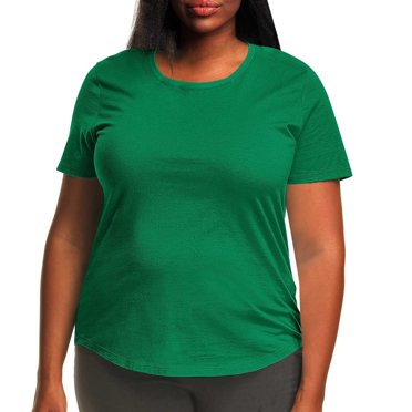 Amzcrzy Womens Tops Summer Tops for Women Women's Round Neck Short Sleeved Plus Size T-shirt Top T Shirts for Women Oversized Tshirt Women Short Sleeve Tops for Woman Going Out Tops for Women